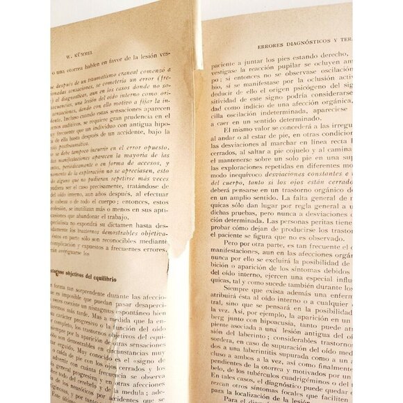 Diagnostic Errors Ear Otology 1925 1st Edition Spain Import Medical Book E40 - Picture 5 of 6